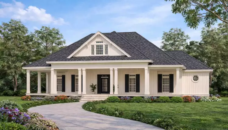 image of small modern farmhouse plan 10185