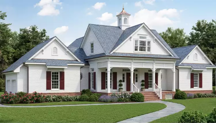 image of georgian & symmetrical house plan 1080