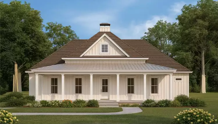 image of small modern farmhouse plan 11178