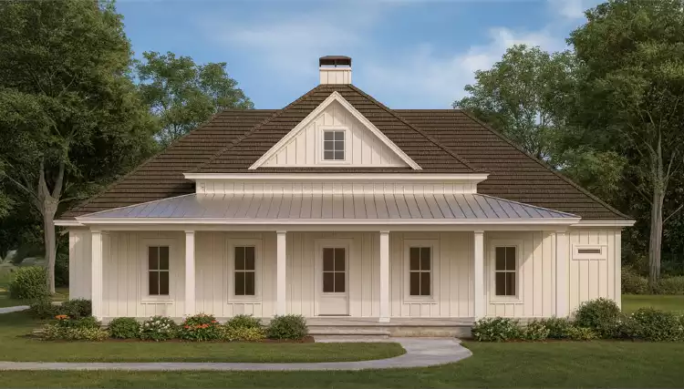 image of small modern farmhouse plan 11180