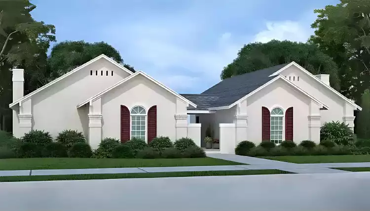 image of duplex house plan 5358