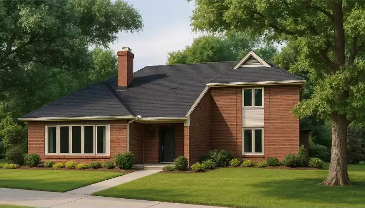 image of 2 story traditional house plan 6864