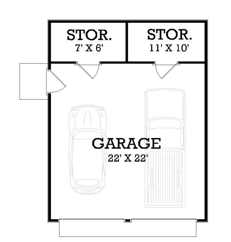 Optional detached garage plan