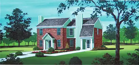 image of duplex house plan 7314