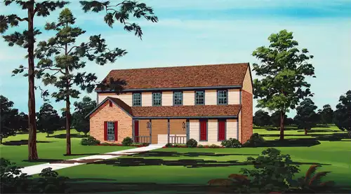 image of duplex house plan 7017