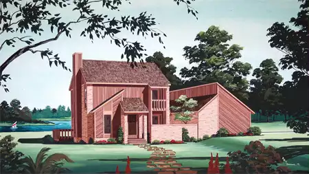 image of small modern house plan 7329