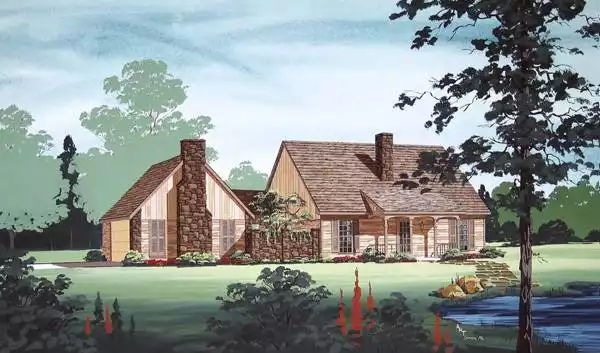 image of colonial house plan 7340