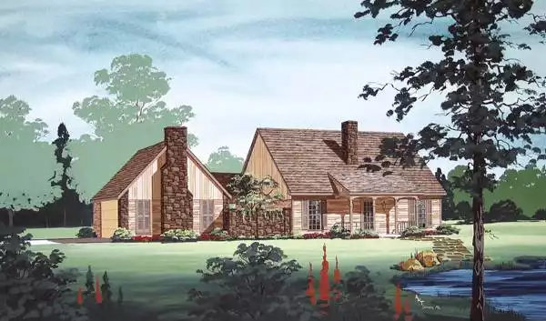 image of 1.5 story house plan 7340