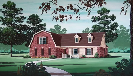 image of colonial house plan 8327