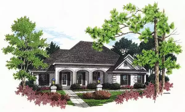 image of single story cottage house plan 5224