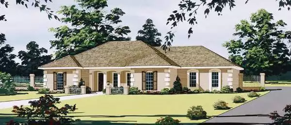 image of colonial house plan 3572