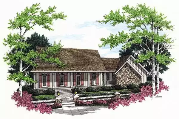 image of colonial house plan 4351
