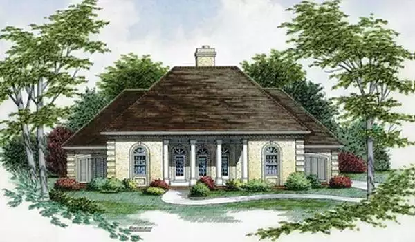 image of small tuscan house plan 3583