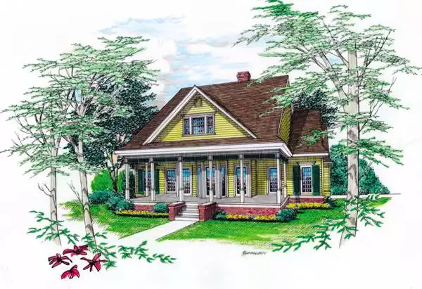 image of 1.5 story house plan 4353
