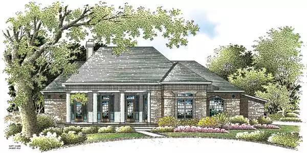 image of french country house plan 3592