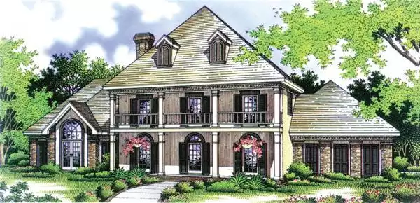 image of colonial house plan 3595