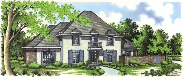 image of french country house plan 4825