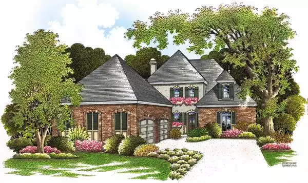 image of french country house plan 4826