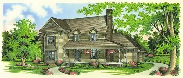 image of large victorian house plan 4489