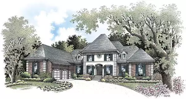 image of french country house plan 3611