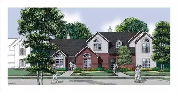 image of 2 story traditional house plan 6871