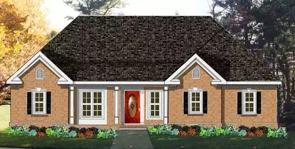 image of colonial house plan 5652