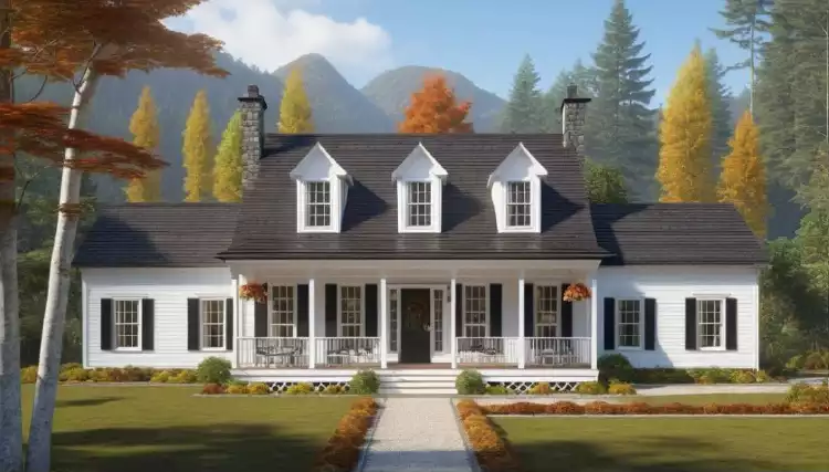 image of side entry garage house plan 1607