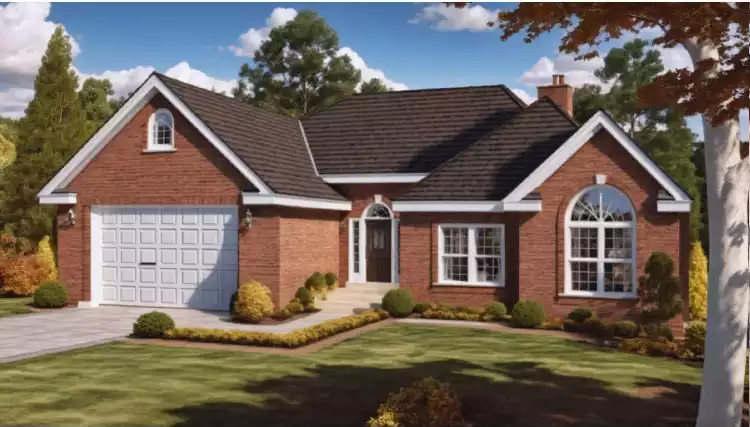 image of single story country house plan 5627