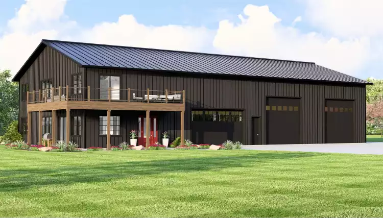 image of barndominium house plan 10990