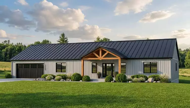 image of single story ranch house plan 11155
