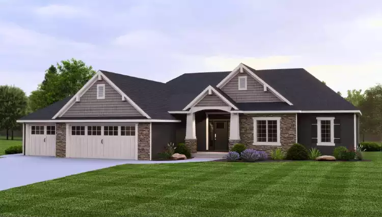 image of colonial house plan 11284