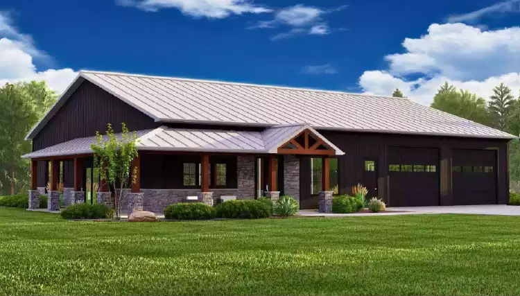 image of barndominium house plan 11345