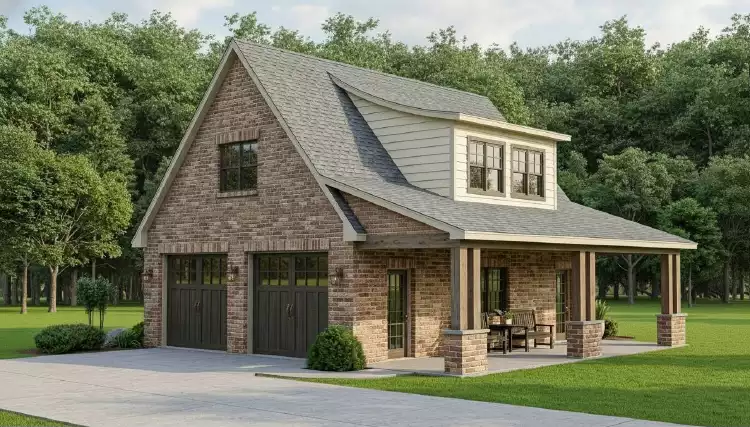 image of garage house plan 11447