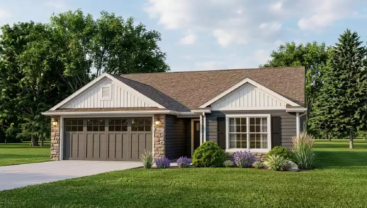 image of single story ranch house plan 11508