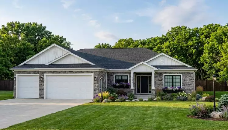 image of single story ranch house plan 11535