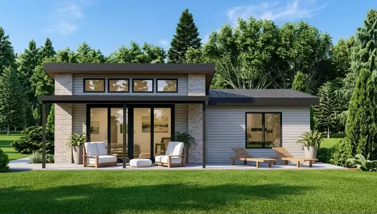 image of single story ranch house plan 11608