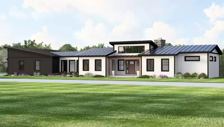 image of single story contemporary house plan 11874