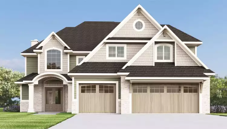 image of coastal craftsman house plan 11878