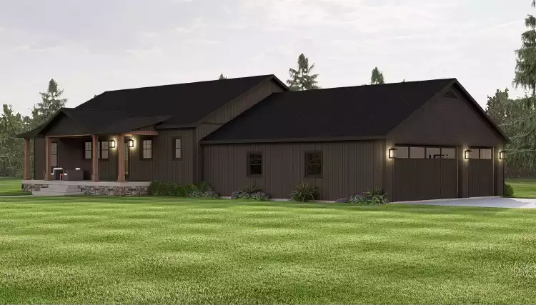 image of single story ranch house plan 11897