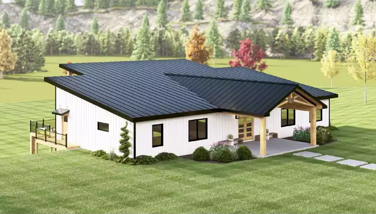 image of coastal ranch house plan 11942