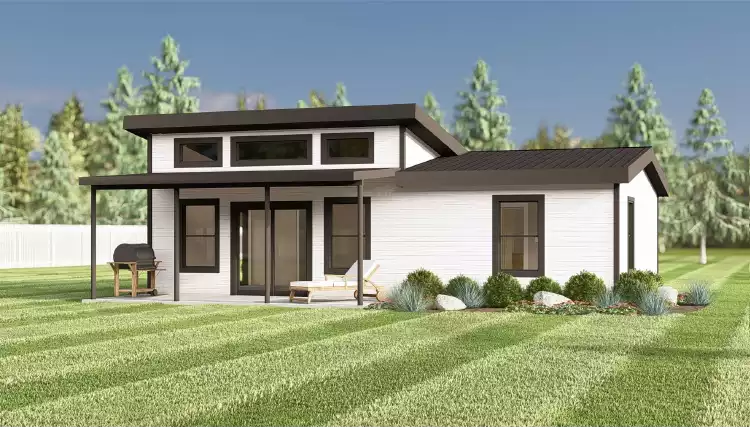 image of single story contemporary house plan 11972