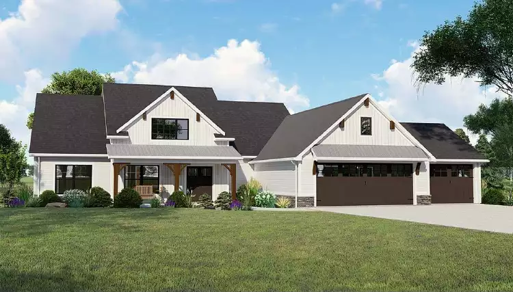 image of single story traditional house plan 12010