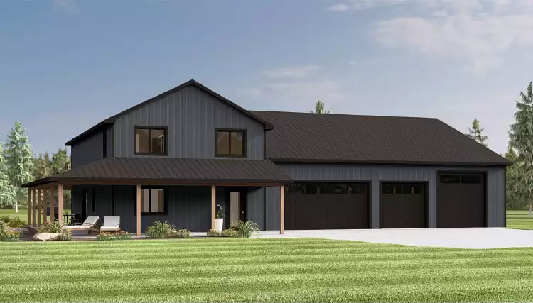 image of small farmhouse plans with porches plan 12171