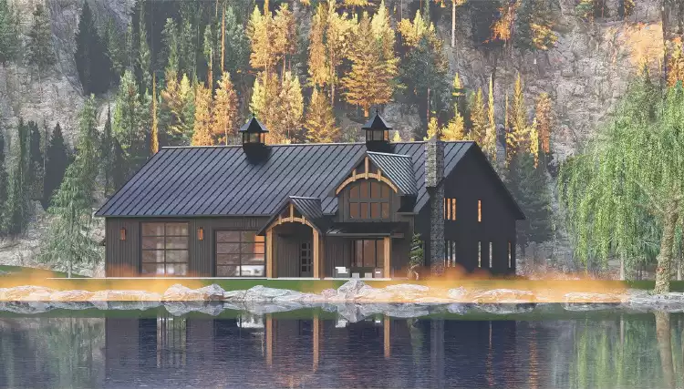 image of barndominium house plan 12198