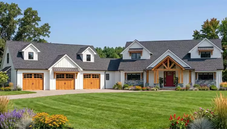 image of 2 story modern farmhouse plan 12738