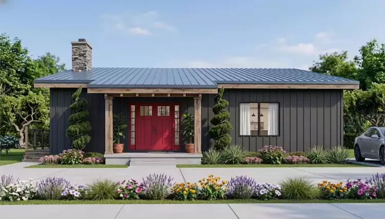 image of small ranch house plans with porches plan 12789