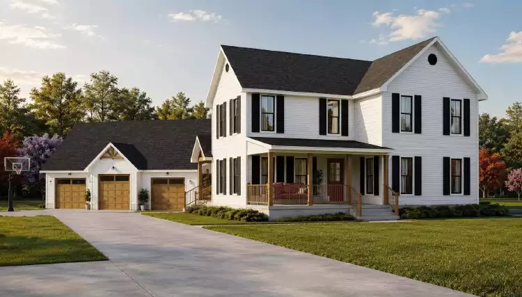 image of large farmhouse plan 12826