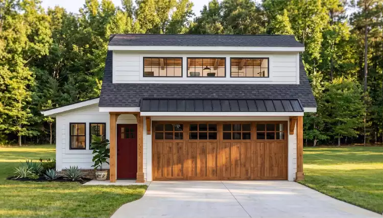 image of small craftsman house plans with garage space plan 12870