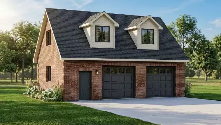 image of garage house plan 12739