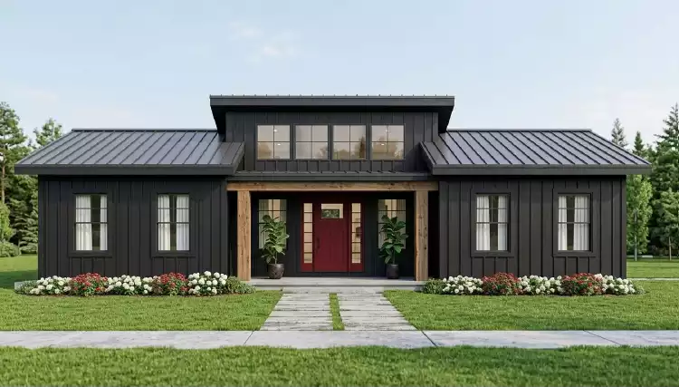 image of small modern house plan 12828